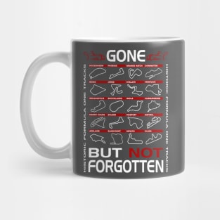 Historic 'Gone But Not Forgotten' F1 Tracks Design Mug